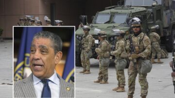 El presidente del CHC, Adriano Espacillat, critica el despliegue de la Guardia Nacional en Los Ángeles.